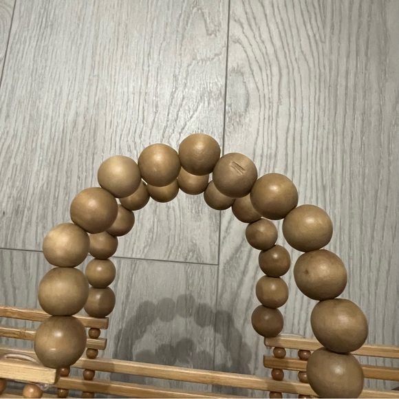 Bamboo Handbags with Wooden Beads Tote Bag - Picture 5 of 7